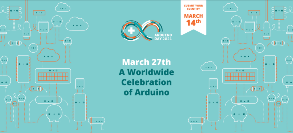 Banner: 27 Março  - uma celebração mundial do arduino